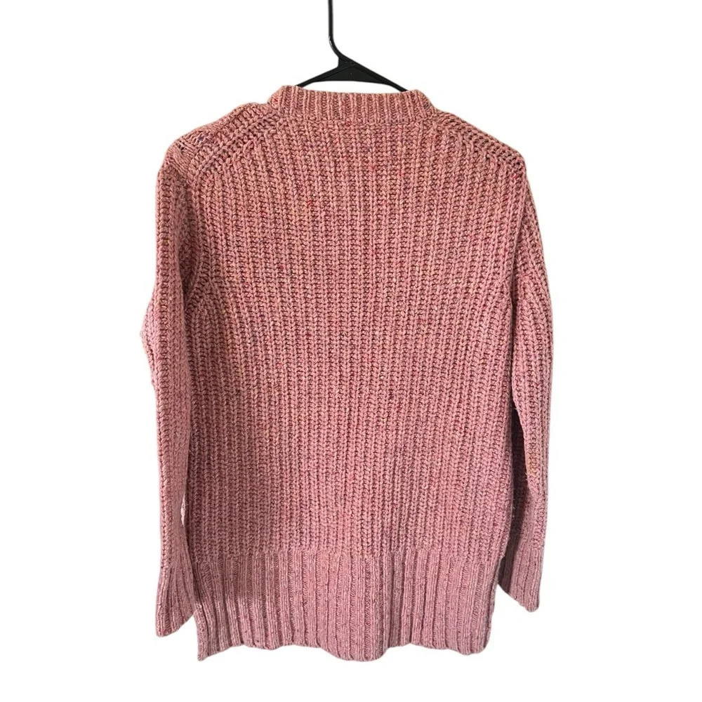 Alex Mill Side Button Aran Cable Knit Merino Wool Sweater - Picture 7 of 9